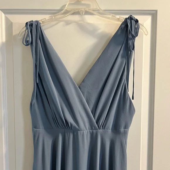 Lulus Dusty Blue Sleeveless Formal Maxi Dress - Picture 4 of 6